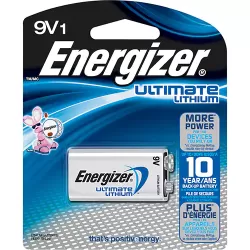 Energizer Lithium Battery, 9v